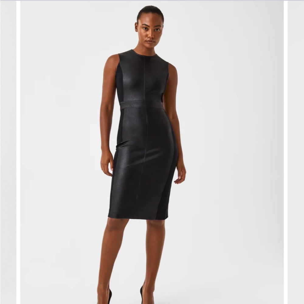 Spanx Leather-Like Combo Fitted Dress